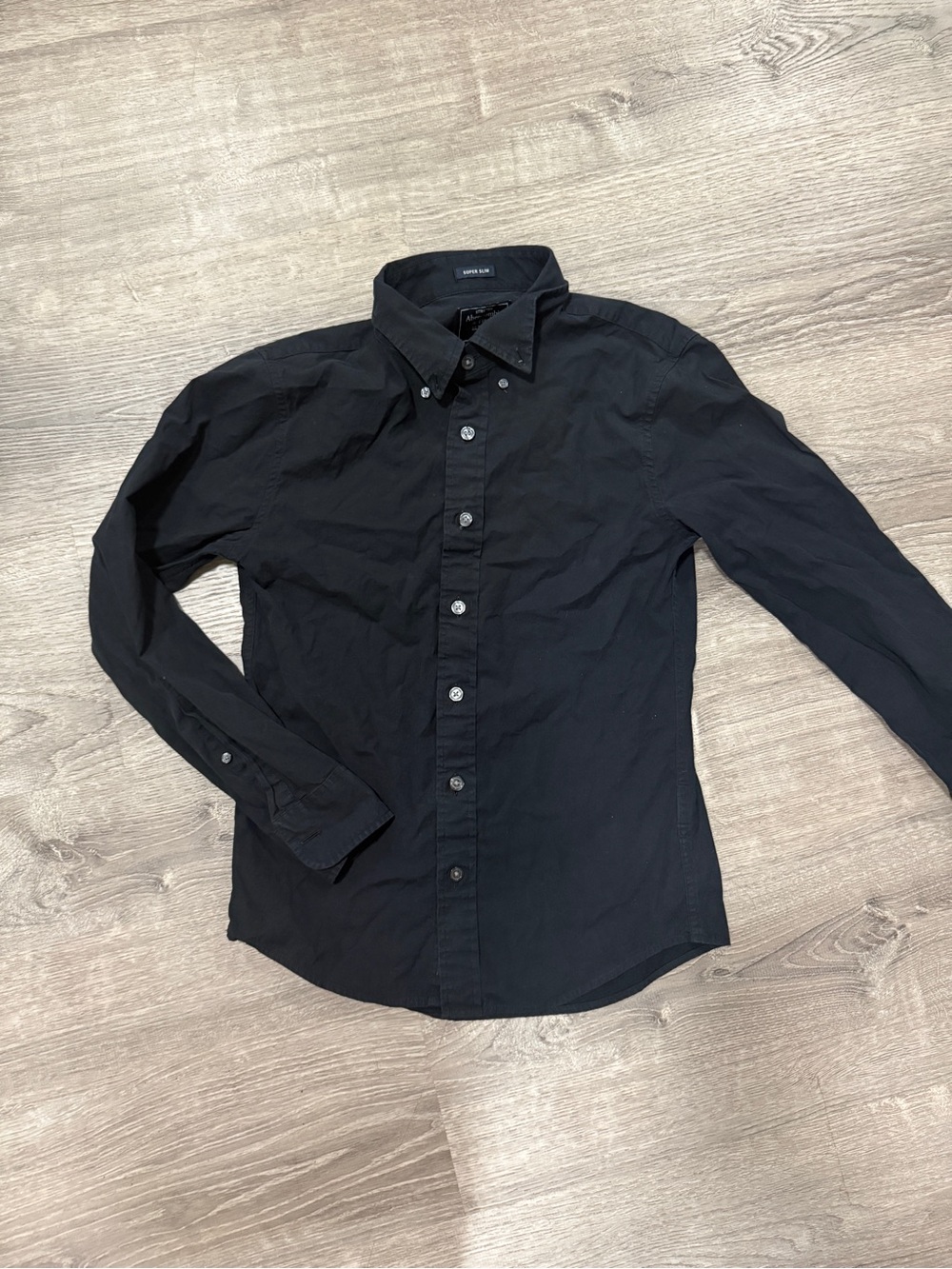 Abercrombie & Fitch Black Button-Down Shirt